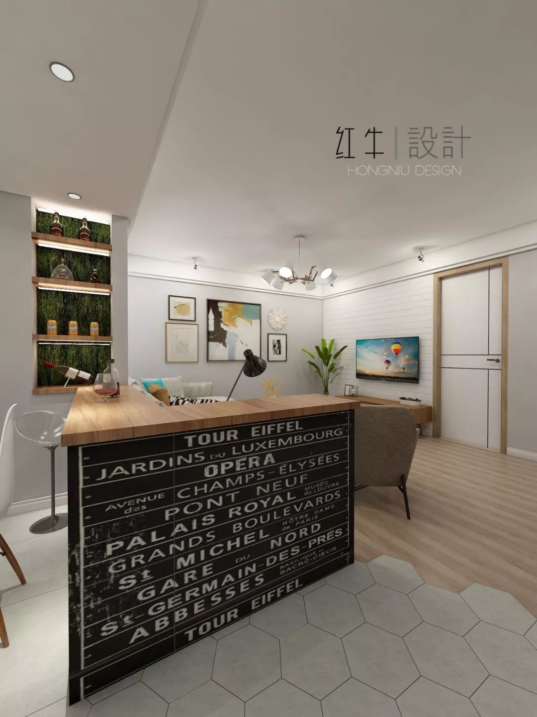 南京九龙雅苑92平米北欧风格装修  空间气氛营造者02 (1)